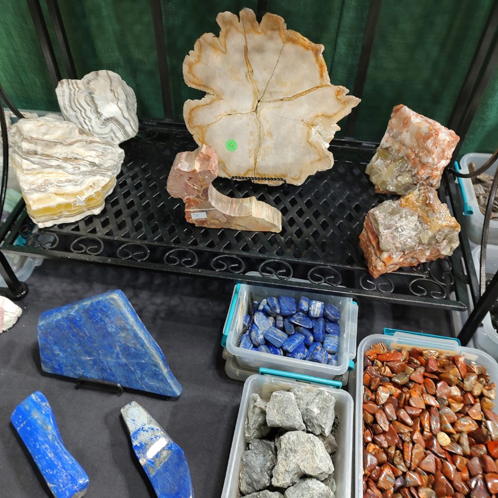 Precious and polished stones at the Chincoteague Blueberry Festival